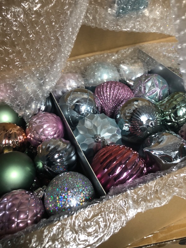 Photo 2 of **STOCK PHOTO FOR REFERENCE**
Member's Mark Shatterproof Ornament Collection, 76 Count - PINK & SILVER 