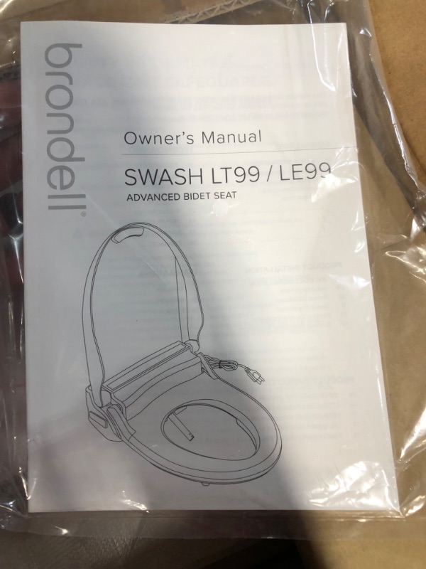 Photo 4 of **PARTS ONLY/NON-REFUNDABLE***
Brondell Swash Electronic Bidet Toilet Seat LE99, Fits Elongated Toilets, White