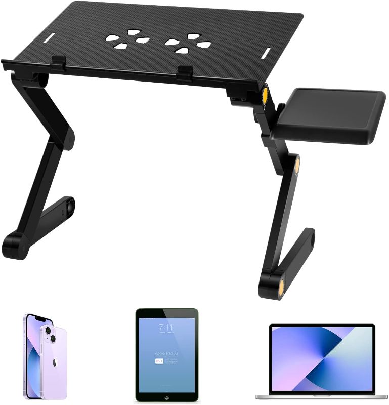 Photo 1 of (STOCK PHOTO FOR SAMPLE ONLY) - Laptop Stand Adjustable, Uten Laptop Desk for up to 17" - BLACK 