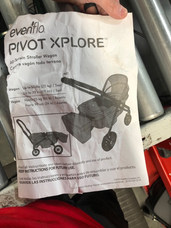 Photo 3 of Evenflo Pivot Xplore All-Terrain Stroller Wagon (Wayfarer Black)