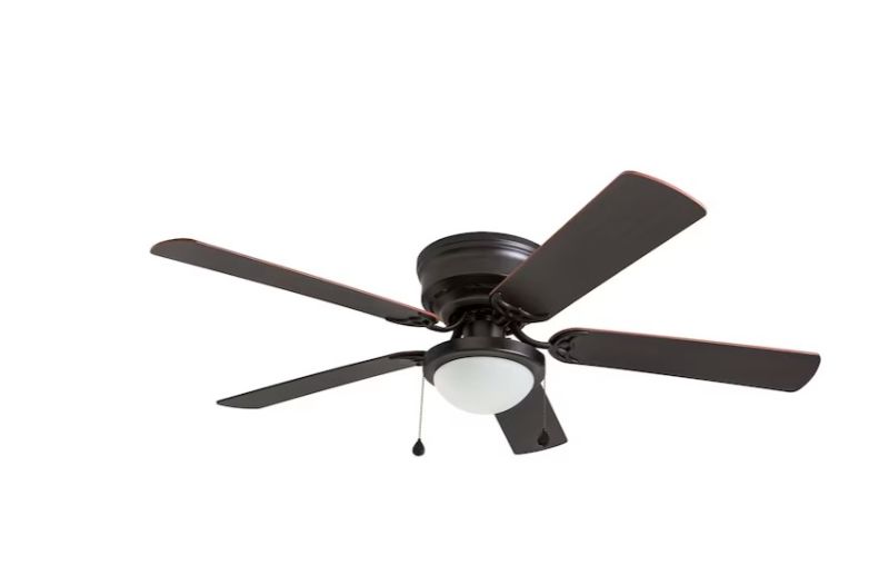 Photo 1 of **PARTS ONLY**
**MISSING PARTS** 
Harbor Breeze Armitage 52-in Bronze LED Indoor Flush Mount Ceiling Fan with Light (5-Blade)