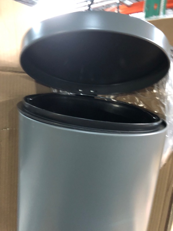 Photo 4 of [READ NOTES]
mDesign Tall 30 Liter / 7 Gallon Large Round Metal Lidded Step Trash Can