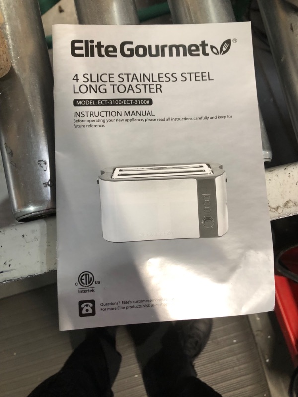 Photo 3 of Elite Gourmet ECT5322 Long Slot 4 Slice Toaster, Countdown Timer, Bagel Function, 6 Toast Setting, Defrost, Cancel Function, Built-in Warming Rack, Extra Wide Slots