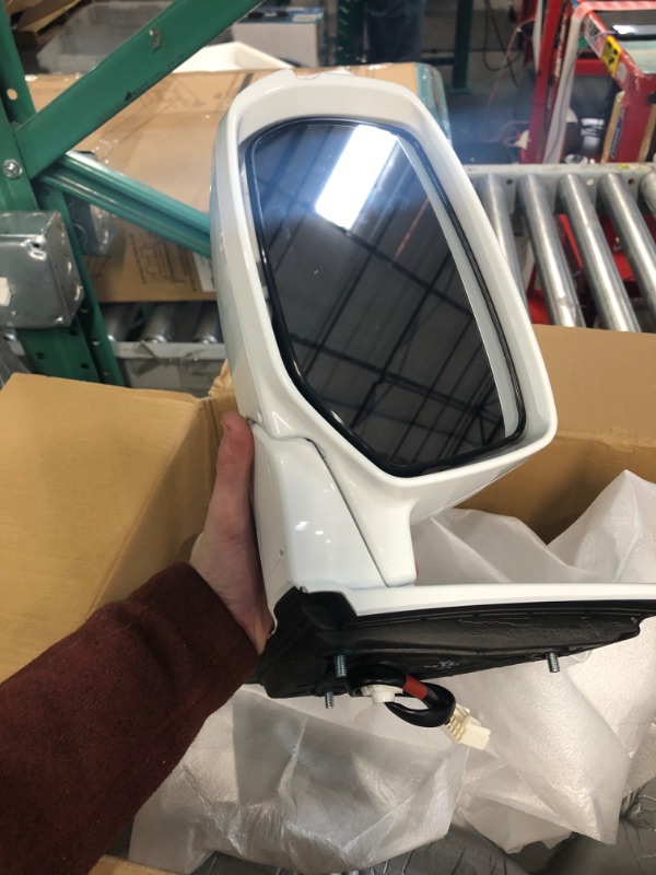 Photo 3 of A-Premium Driver Side Power Door Mirror - Compatible with Honda Accord 2013-2017 - Heated Manual Folding White Outside Rear View Mirror with Turn Signal