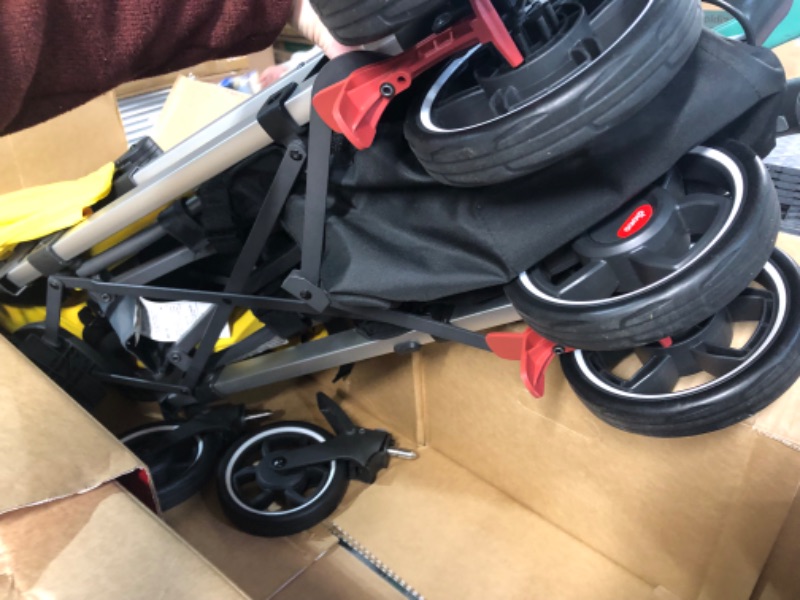 Photo 3 of Diono Excurze Baby, Infant, Toddler Stroller, Perfect City Travel System Stroller and Car Seat Compatible, Adaptors Included Compact Fold, Narrow Ride, XL Storage Basket, Yellow Sulphur