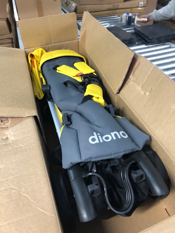 Photo 2 of Diono Excurze Baby, Infant, Toddler Stroller, Perfect City Travel System Stroller and Car Seat Compatible, Adaptors Included Compact Fold, Narrow Ride, XL Storage Basket, Yellow Sulphur