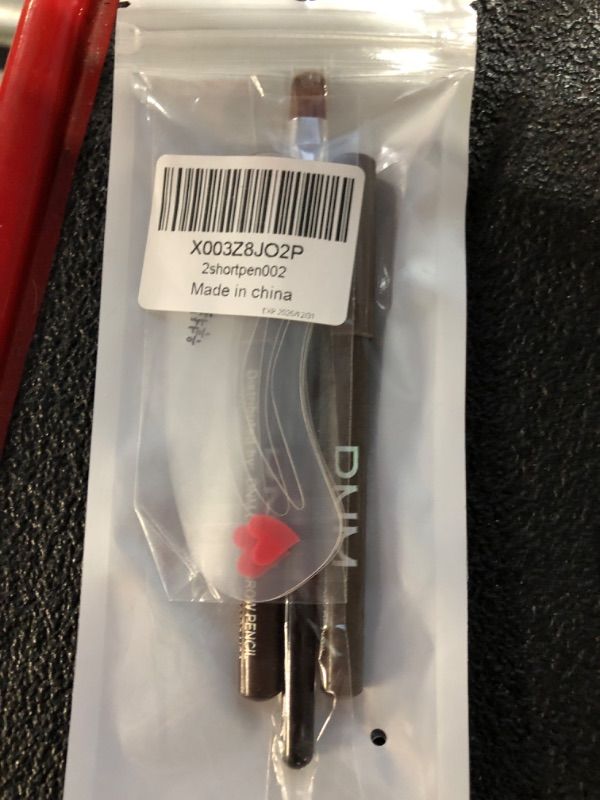 Photo 1 of 2 short eyebrow pencil with 1 pack eyebrow brush,1 pack eyebrow tool,#brownpen002