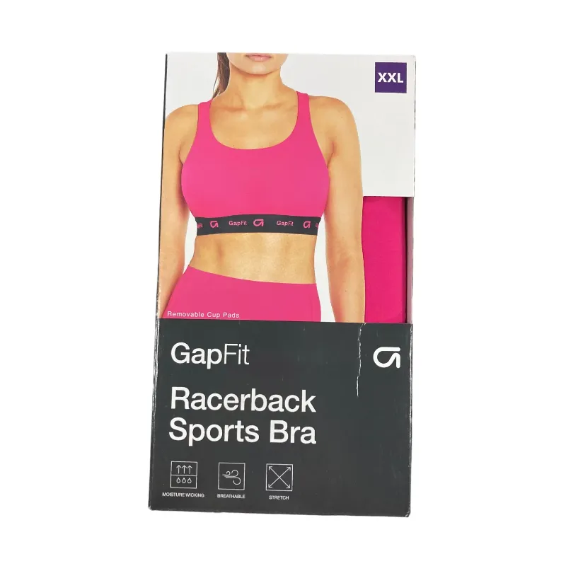 Photo 1 of GAP Fit Women's 4 Way Stretch Moisture Wicking Racerback Sports Bra (Fuchsia Purple, S (32 C/D, 34 A/B))
