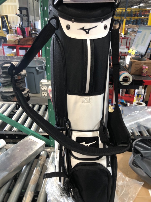 Photo 2 of Mizuno BR-D3 Golf Stand Bag | 4 Way Top Cuff | 2 Full Length Dividers | Dual Shoulder Straps | Full Length Stand Legs | Insulated Drink Pouch White-Black