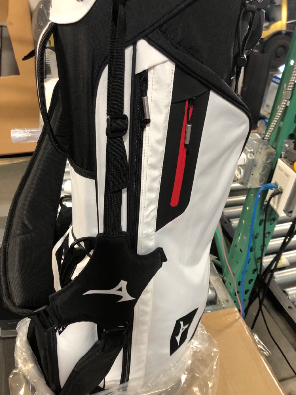 Photo 3 of Mizuno BR-D3 Golf Stand Bag | 4 Way Top Cuff | 2 Full Length Dividers | Dual Shoulder Straps | Full Length Stand Legs | Insulated Drink Pouch White-Black