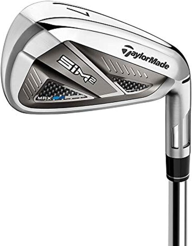 Photo 1 of **SCRATCHED/ONLY ONE CLUB***TaylorMade SiM 2 Max Iron Set Mens Right Steel Stiff 5-PW