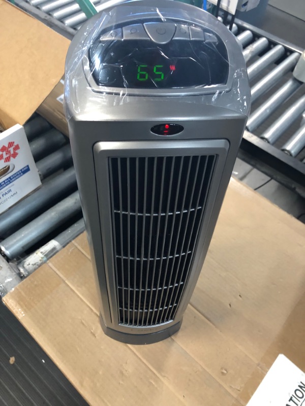 Photo 2 of Lasko 1500W Digital Ceramic Space Heater with Remote, 755320, Silver