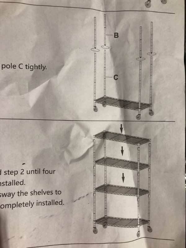 Photo 4 of * see all images *
Auslar 4-Shelf Storage Shelves  Heavy Duty 4 Tiers 