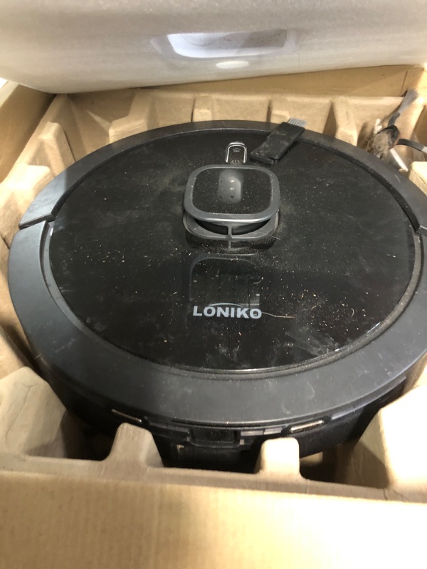 Photo 3 of (Heavily used) loniko G3 Robot Vacuum & Mop Combo with Self Emptying, 4000Pa Suction, Black