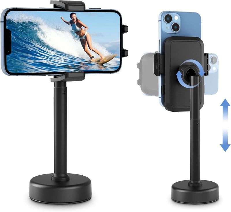 Photo 1 of HOOKBEST Suction Cup Phone Holder, Strong Adhesion Desktop 360-degree Rotating Phone Holder, Cell Phone Stand, Compatible with All Phones, iPhone, Desktop Accessories (S Size 7-9inch)