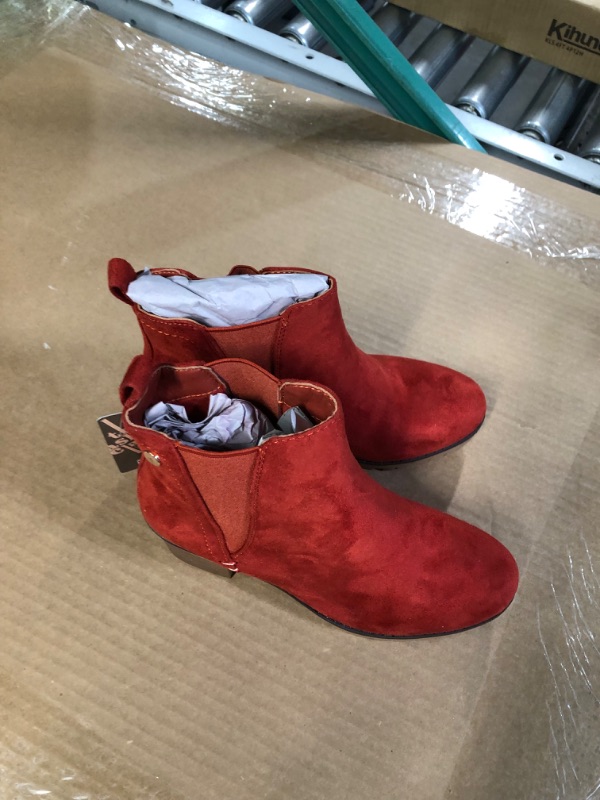 Photo 1 of JABASIC Women Casual Ankle Booties Block Heel Slip On Chelsea Boots (6)