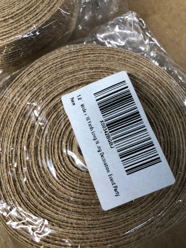 Photo 1 of **non refundable bundle***
1.18" Wide x 10 Yards Long Natural Burlap Fabric Ribbon, Jute Ribbon for Crafts, Gift Wrapping, Christmas Tree, Wedding Decoration, Event Party, Mother's Day (2 Pack)