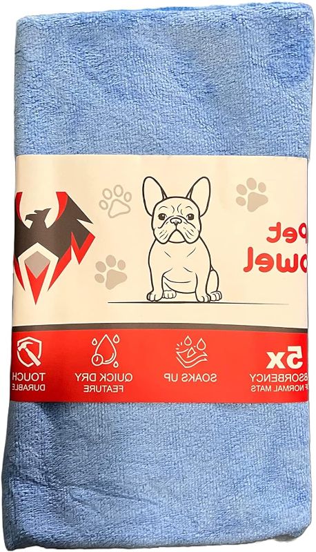 Photo 1 of ***non refundable bundle****
Phoenix Dog Towel Microfiber Bath Towel Absorbent pet Ultra Drying Towel for Medium Dogs Blue (3 pack)