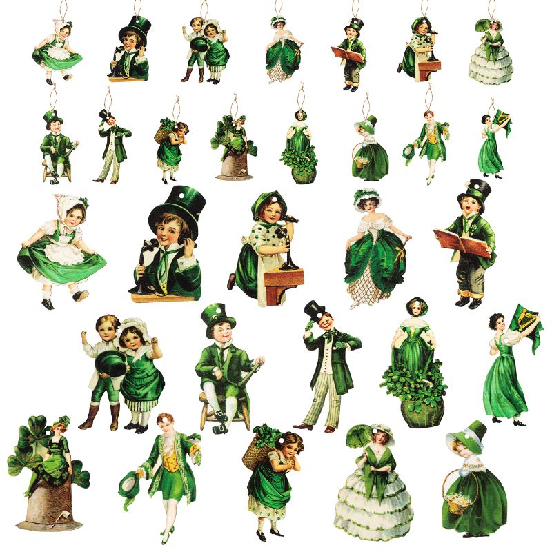 Photo 1 of **non refundable bundle***
L1rabe 46Pcs Christmas Old Style Hanging Decoration, Irish Vintage Green Wooden Ornaments, Traditional Irish Day Lucky Shamrocks for Home Wall Fireplace Party Supplies St Patrick's Day Theme Decor St. Patrick's Day