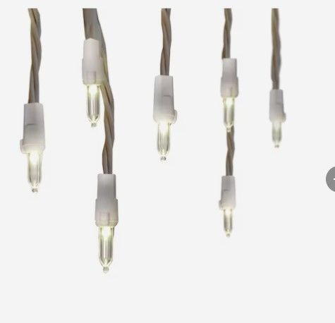 Photo 1 of **READ NOTES****
GE StayBright 150-Count Constant White Mini LED Plug-In Christmas Icicle Lights
