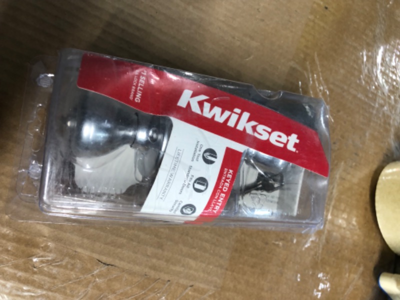 Photo 4 of Kwikset Series Tylo Satin Chrome Exterior Keyed Entry Door Knob
