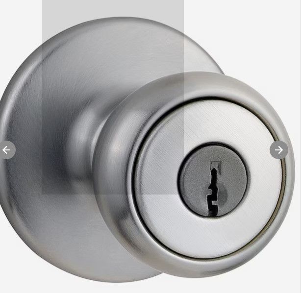 Photo 1 of Kwikset Series Tylo Satin Chrome Exterior Keyed Entry Door Knob
