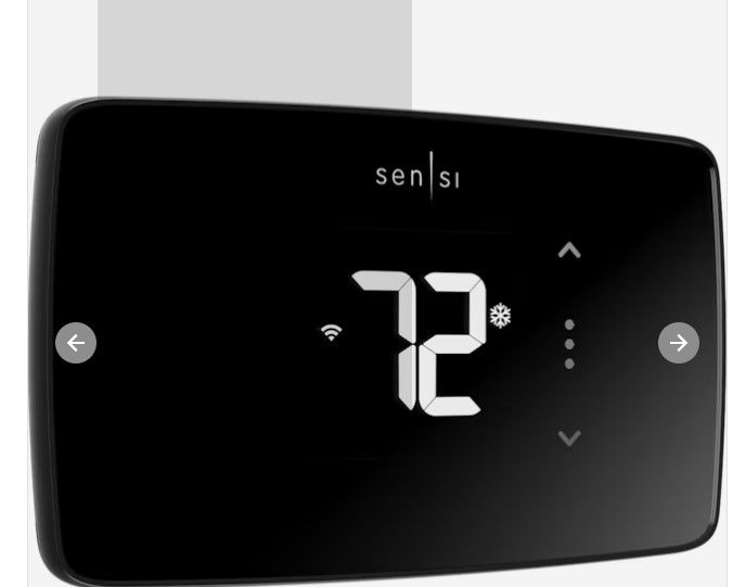 Photo 1 of **FOR PARTS ONLY**NON FUNCTIONAL
Emerson Sensi Lite Black Smart Thermostat with Wi-Fi Compatibility
