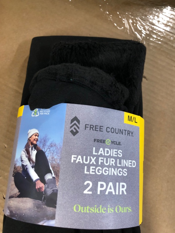 Photo 3 of Free Country Ladies Faux Fur Lined Legging, 2 Pack (M/L)