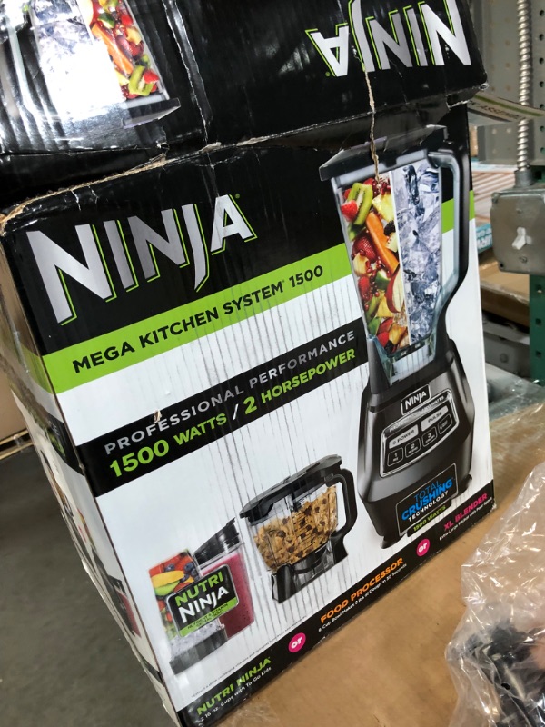 Photo 2 of **READ NOTES*** FOR PARTS ONLY
Ninja BL770 Mega Kitchen System, 1500W, 4 Functions for Smoothies, Processing, Dough, Drinks & More, with 72-oz.* Blender Pitcher, 64-oz. Processor Bowl, (2) 16-oz. To-Go Cups & (2) Lids, Black BL770 Black