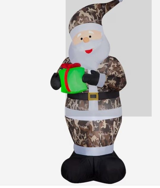 Photo 1 of Holiday Living 7-ft Lighted Santa Christmas Inflatable
