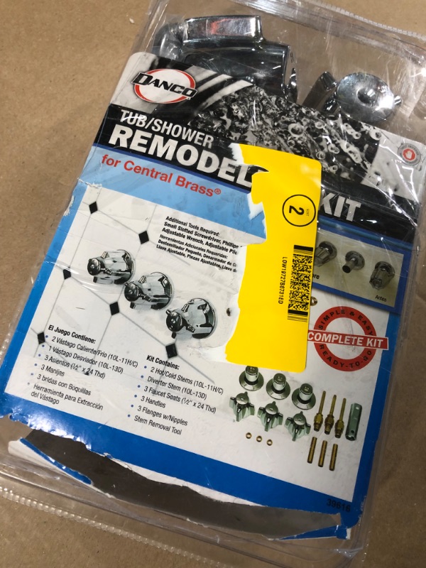 Photo 3 of ***READ NOTES*** FOR PARTS ONLY
DANCO Bathtub and Shower 3-Handle Remodel/Rebuild Trim Kit for Central Brass Faucets | Knob Handle | 10L-11H, 10L-11C, 10L-13D | Chrome (39616)