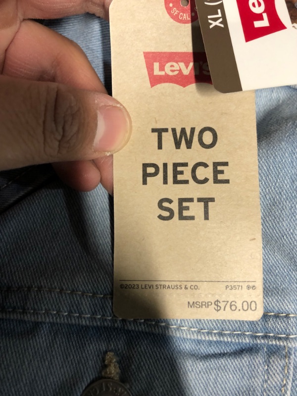 Photo 1 of levis youth girls dress and denim jacket SMALL 