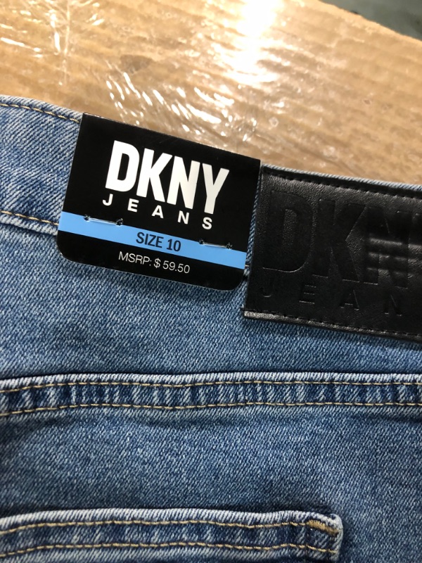 Photo 4 of DKNY Jeans Women's 17" a-Line Frayed Raw Hem Denim Skirt (10)
 