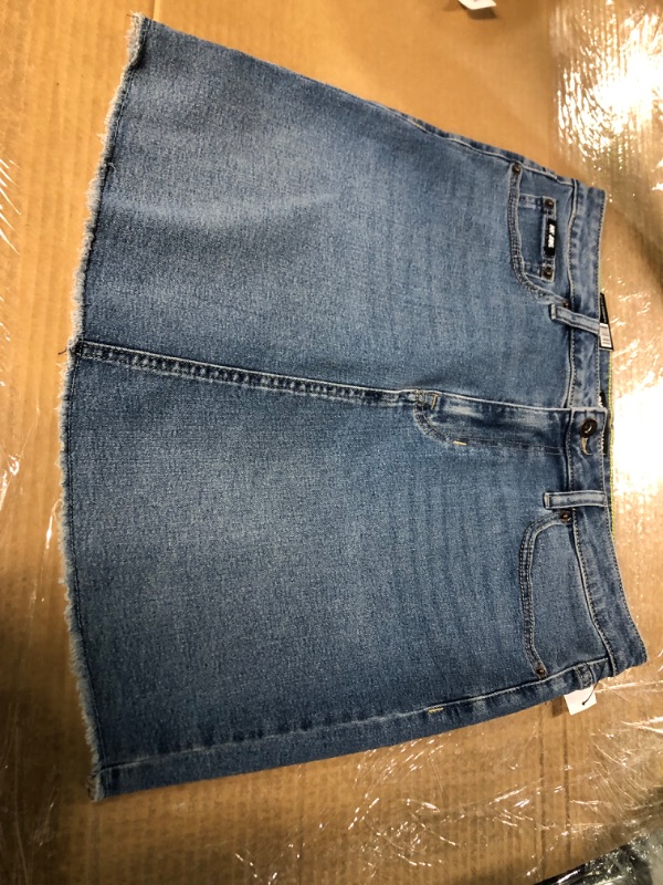 Photo 1 of DKNY Jeans Women's 17" a-Line Frayed Raw Hem Denim Skirt (10)
 