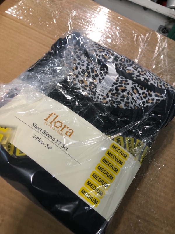 Photo 1 of Flora 2-Piece PJ Set (Cheetah Print) Medium
