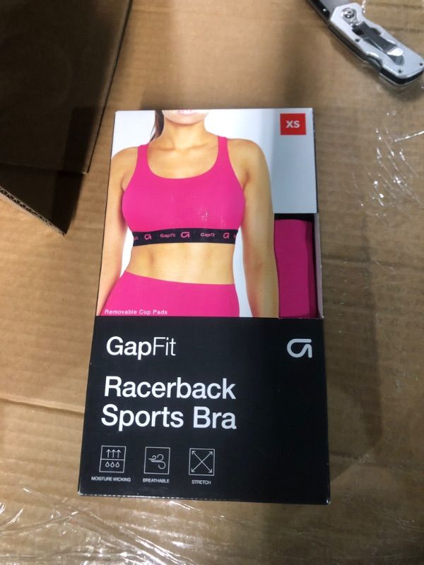 Photo 4 of GAP Fit Women's 4 Way Stretch Moisture Wicking Racerback Sports Bra (XS)
