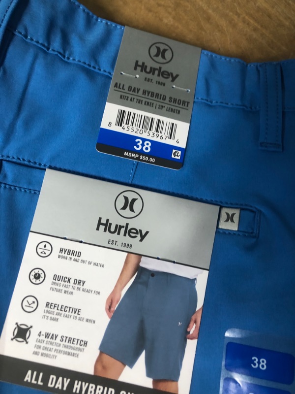 Photo 1 of Hurley Men's All Day Hybrid Shorts (Seaview, 38)
