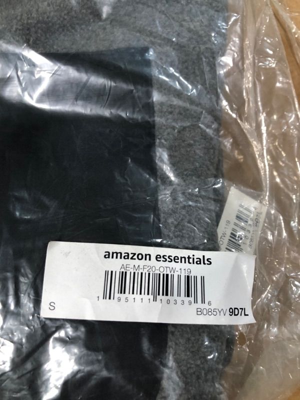 Photo 1 of Amazon Essentials Men's Full-Zip Polar Fleece Jacket (Available in Big & Tall) Polyester Charcoal Heather/Black, Color Block Small
