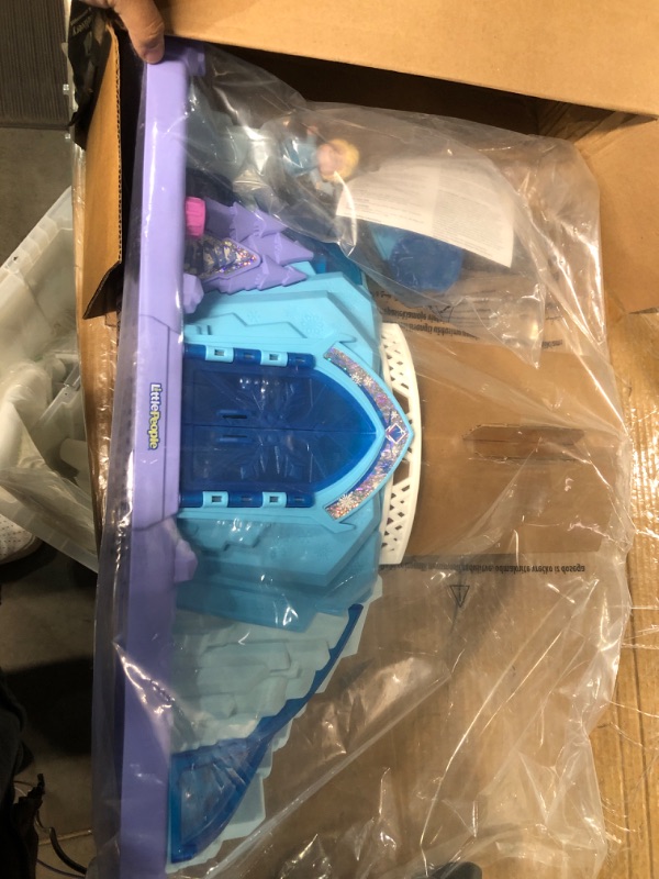 Photo 2 of Disney Frozen Toys, Fisher-Price Little People Toddler Playset With Elsa & Olaf Toys Lights & Music, Elsa's Ice Palace, Frustration-Free Packaging SIOC/FFP