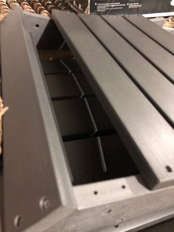 Photo 1 of **MISSING WOOD PANEL ON SEAT**
SERWALL Adirondack Chair for Patio Garden Outdoors Fire Pit- (Folding Gray) Grey Classic