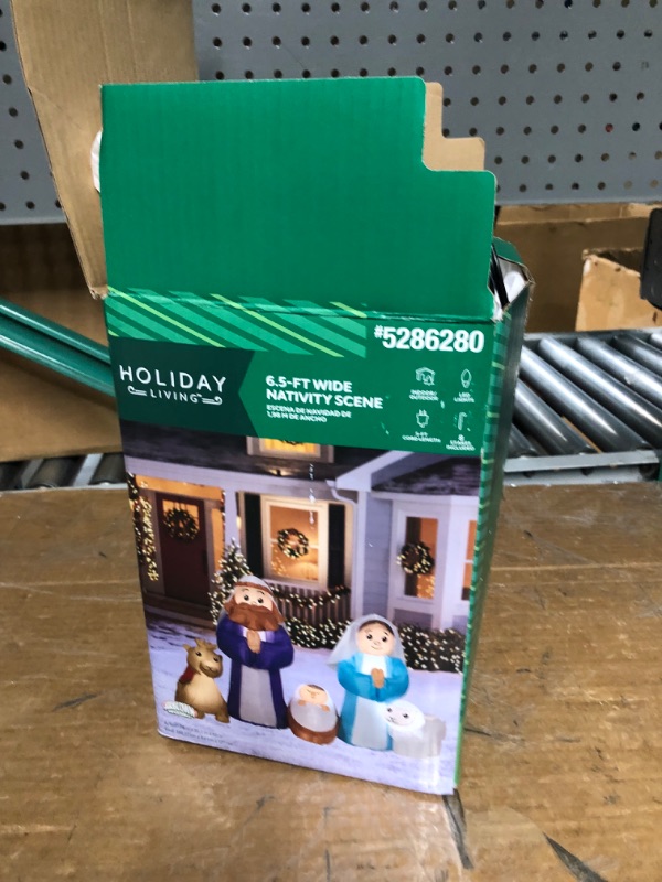 Photo 1 of ***FOR PARTS ONLY****
Holiday Living 4.2-ft Lighted Nativity Christmas Inflatable
