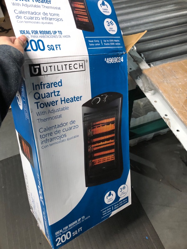 Photo 2 of **FOR PARTS ONLY*** READ NOTES
Utilitech Up to 1500-Watt Infrared Quartz Tower Indoor Electric Space Heater with Thermostat
