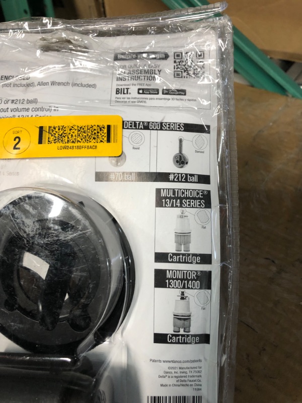 Photo 1 of **FOR PARTS ONLY***
Danco Matte Black 2-handle Bathtub and Shower Faucet
