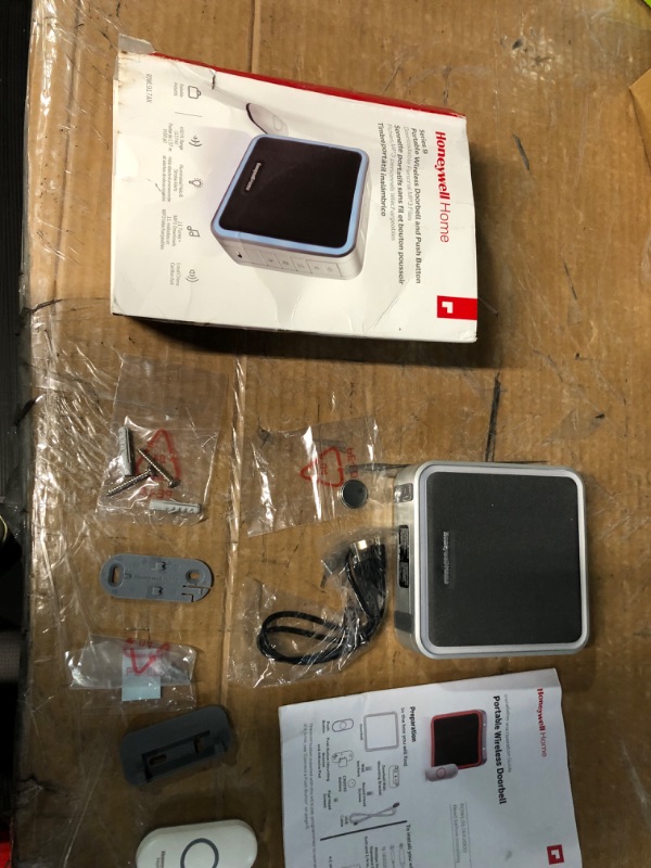 Photo 4 of **FOR PARTS ONLY*** PARTS ONLY
Honeywell Home Series 9 Portable Charcoal Wireless Doorbell Kit
