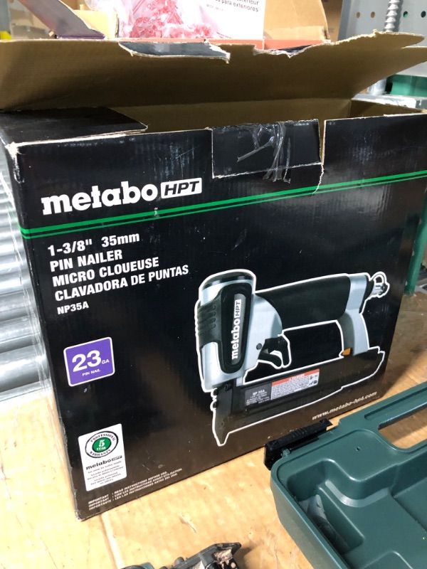 Photo 1 of **FOR PARTS ONLY** READ NOTES
Metabo HPT 1.375-in 23-Gauge Pneumatic Pin Nailer
