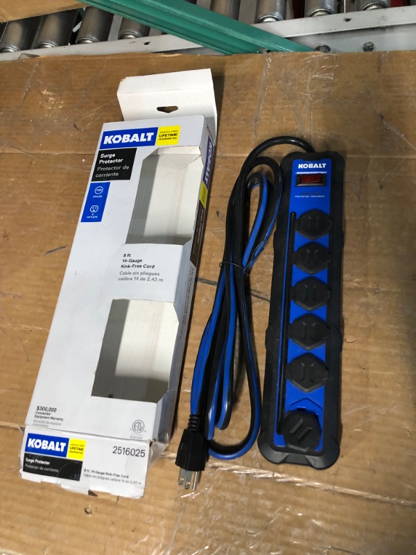 Photo 1 of Kobalt 6-Outlet Indoor Blue Power Strip
