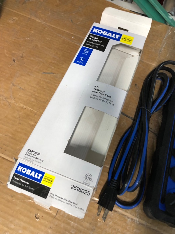 Photo 4 of Kobalt 6-Outlet Indoor Blue Power Strip
