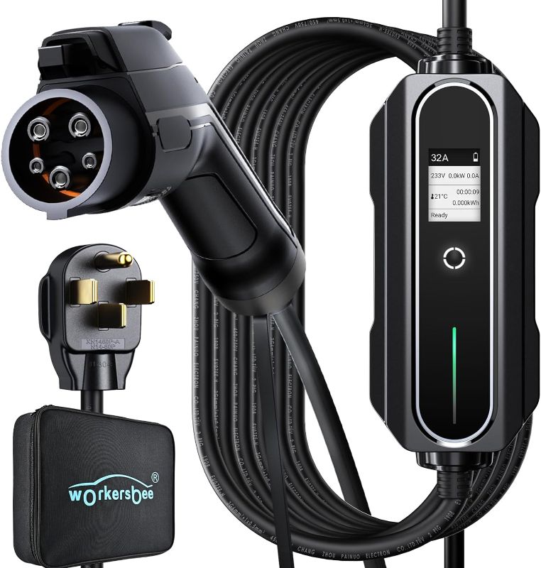 Photo 1 of **FOR PARTS ONLY*** READ NOTES
Level 2 EV Charger, 110V-240V 32Amp, NEMA 14-50 Plug, 30 ft Extension Cord, Indoor/Outdoor Portable EVSE Electric Vehicle Charger, Compatible with J1772 EVs