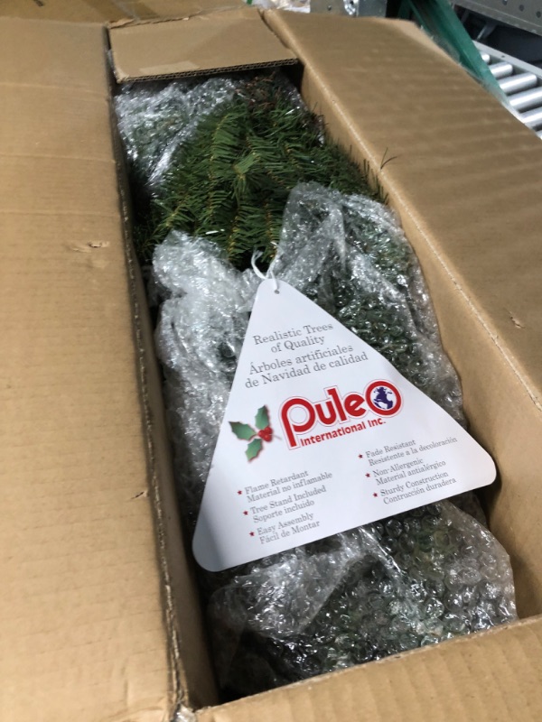 Photo 2 of ***USED LIKE NEW***Puleo International 4.5-Foot Pre-Lit Fraser Fir Pencil 150 UL Clear Lights Artificial Christmas Tree, Ft, Green 4.5' Pencil Fraser Fir with 150 Clear Lights