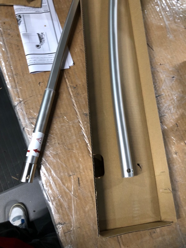 Photo 6 of **FOR PARTS ONLY*** READ NOTES
Zenna Home NeverRust Rustproof Aluminum Tension Mount Curved Shower Rod, 50"-72", Satin Nickel Tension Curved Shower Rod Satin Nickel